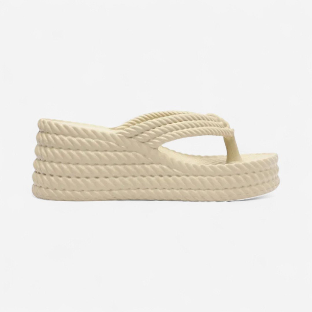 Tamanco Brizza Flatform Marrocos Sun Off White