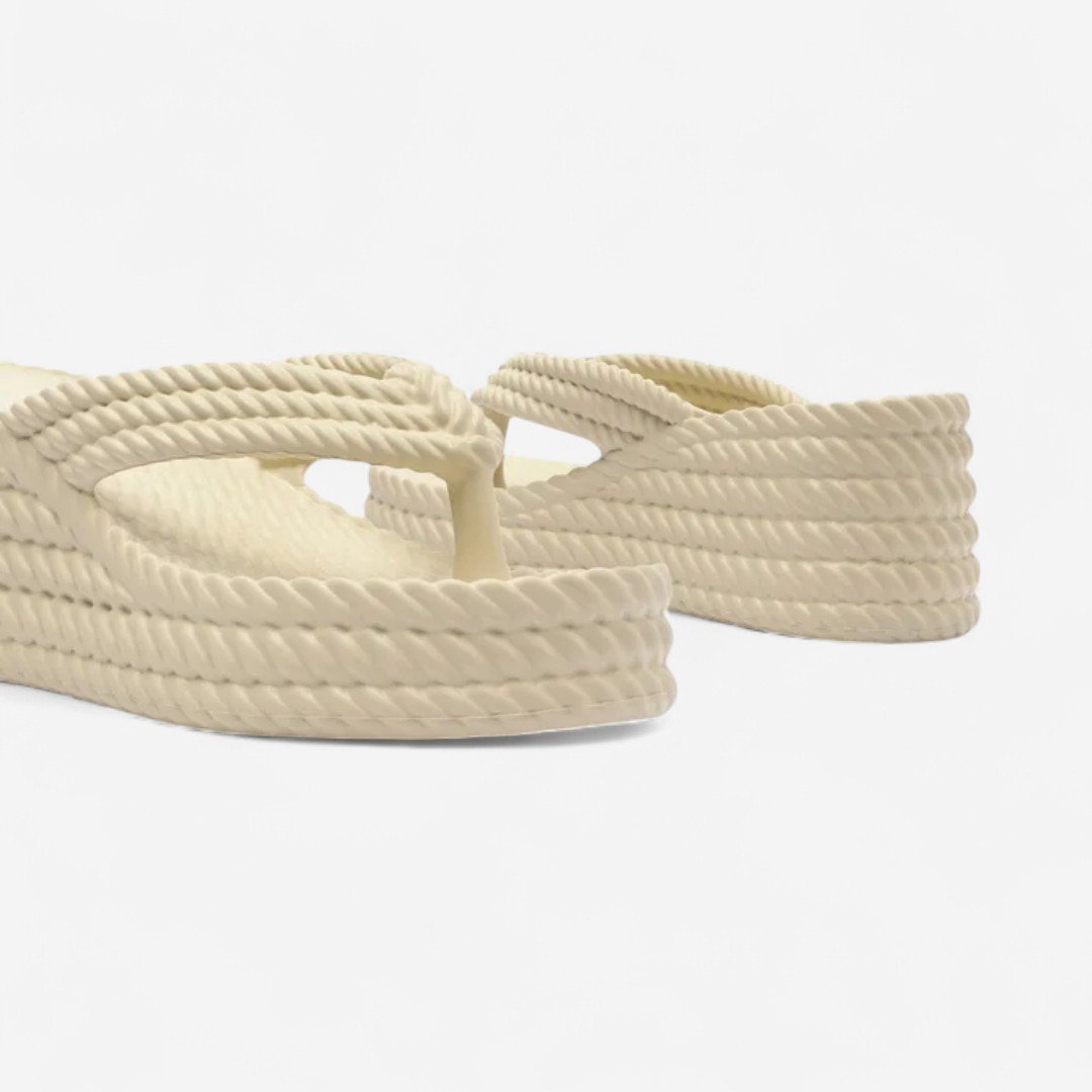 Tamanco Brizza Flatform Marrocos Sun Off White Bege 4