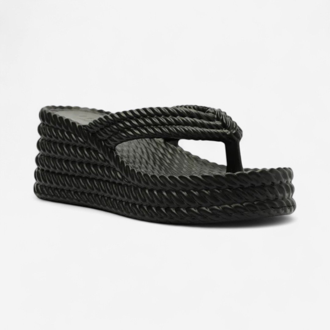 Tamanco Brizza Flatform Marrocos Sun Preto Preto 2