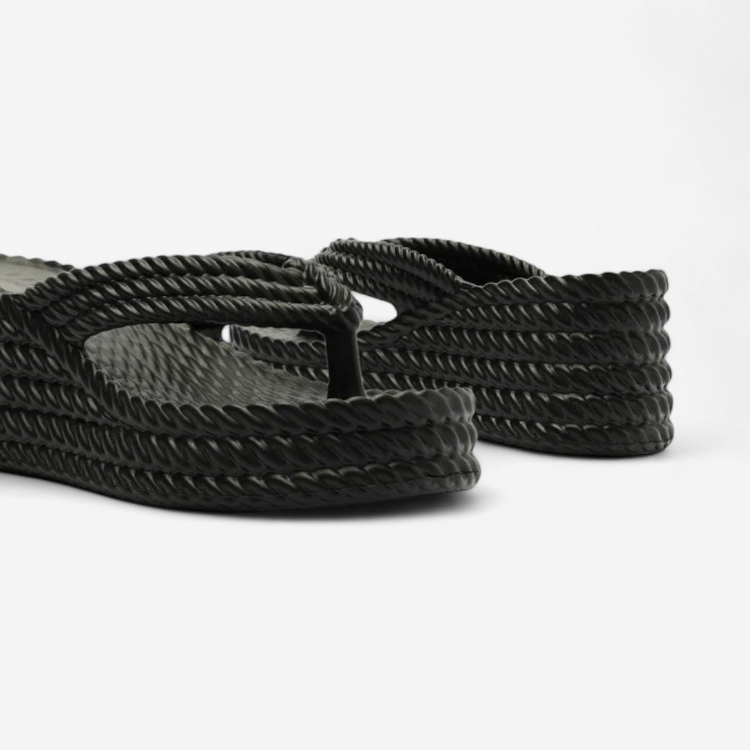 Tamanco Brizza Flatform Marrocos Sun Preto Preto 4