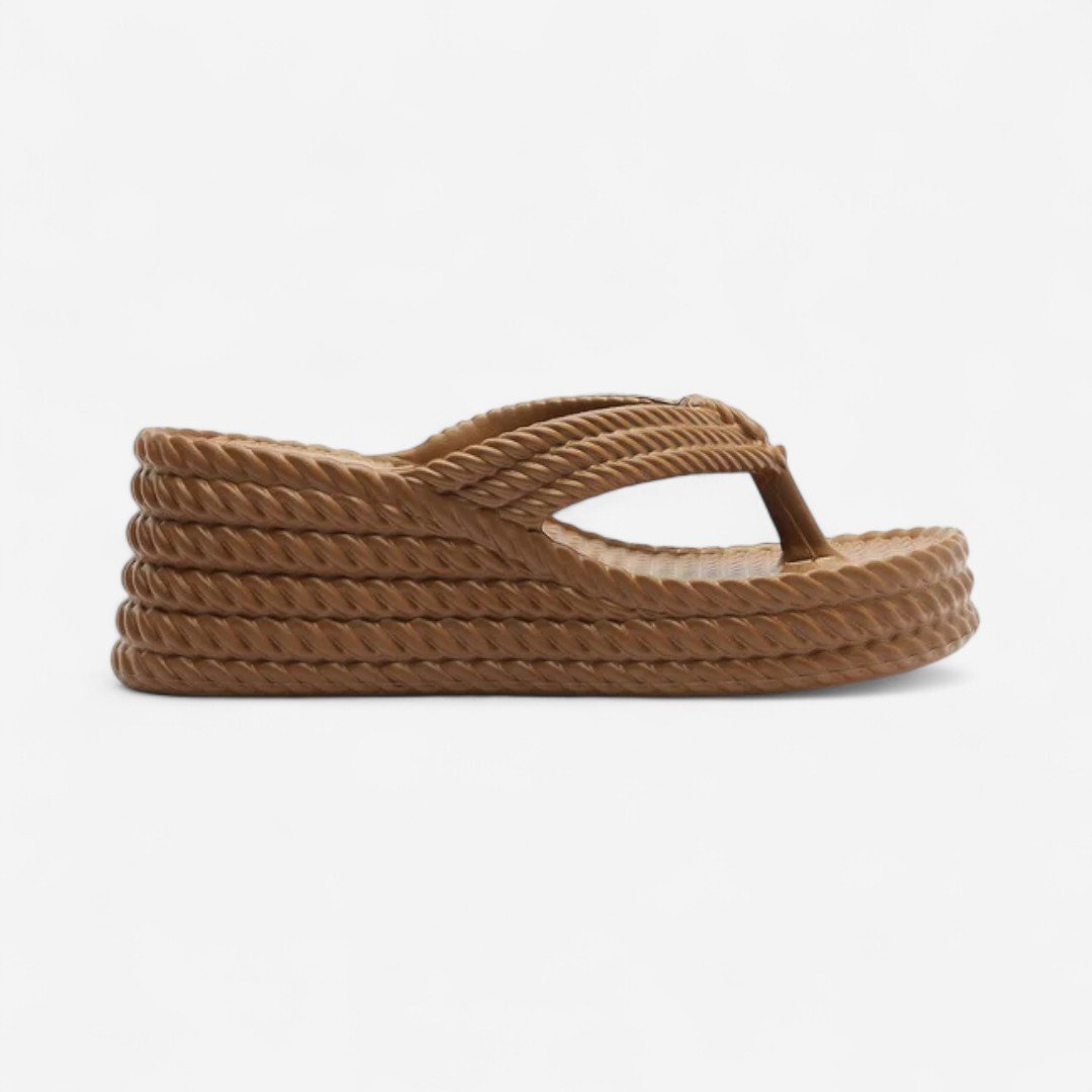 Tamanco Brizza Flatform Marrocos Sun Marrom