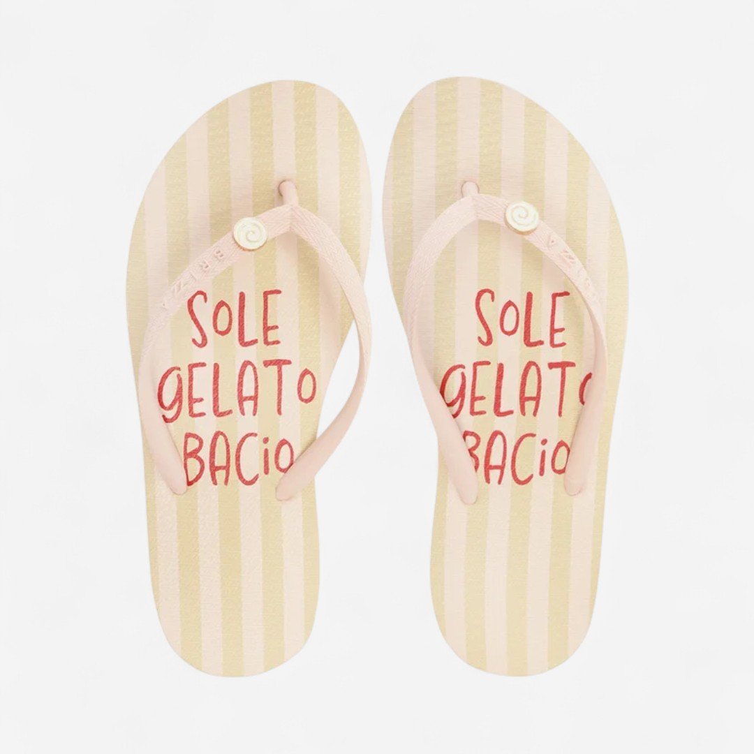 Chinelo De Dedo Brizza Listrado Easy Bacio Di Latte Rosa