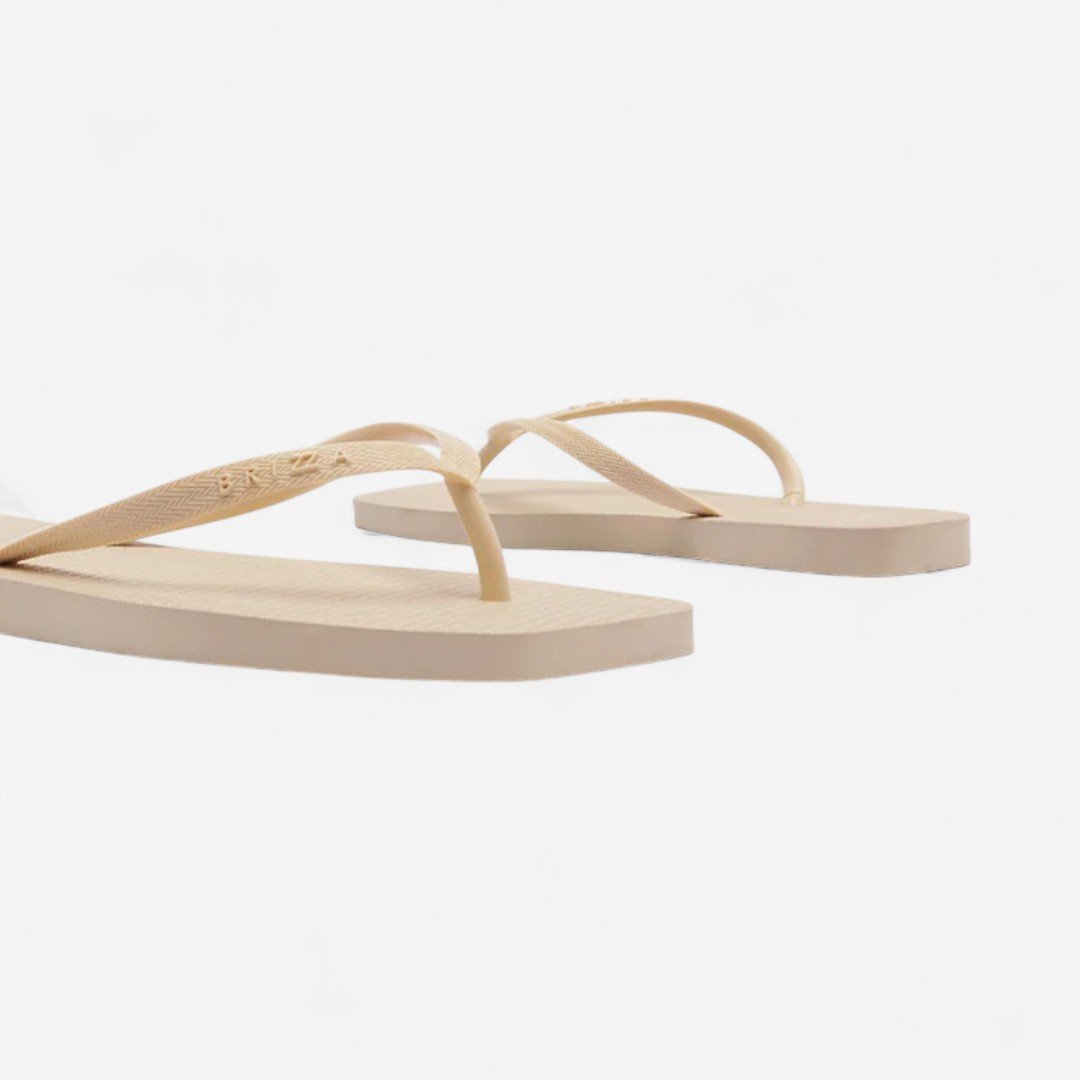 Chinelo De Dedo Brizza Básico Square Bege Areia 4