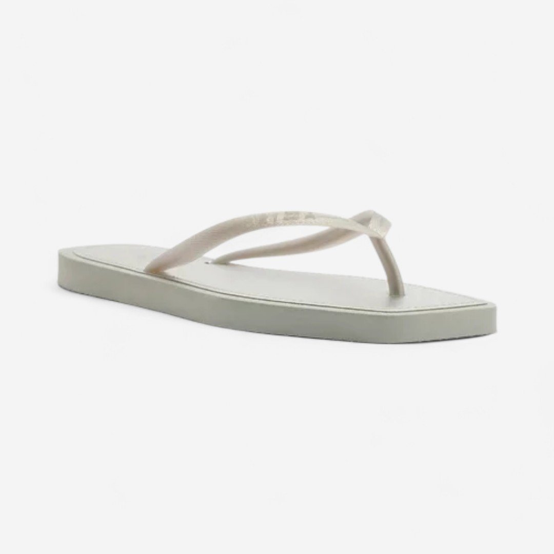 Chinelo De Dedo Brizza Recouro Metal Square Prata Prata 3