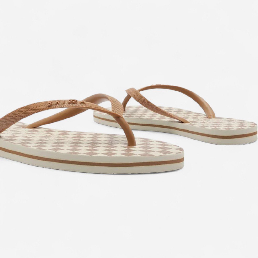 Chinelo De Dedo Brizza Essential Xadrez Marrom Marrom 4