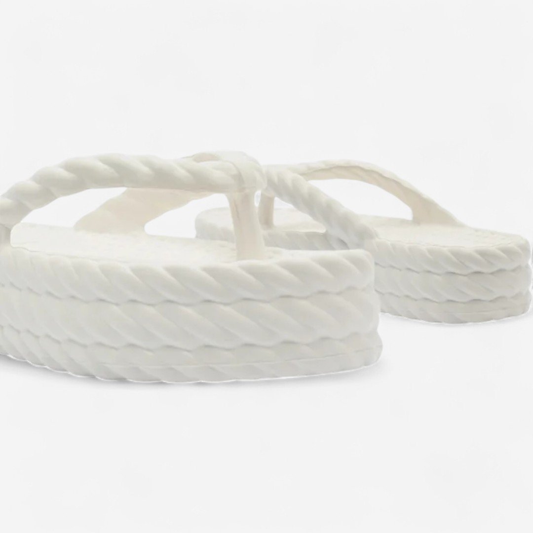 Tamanco Brizza Flatform Marrocos Mid Off White Branco 4