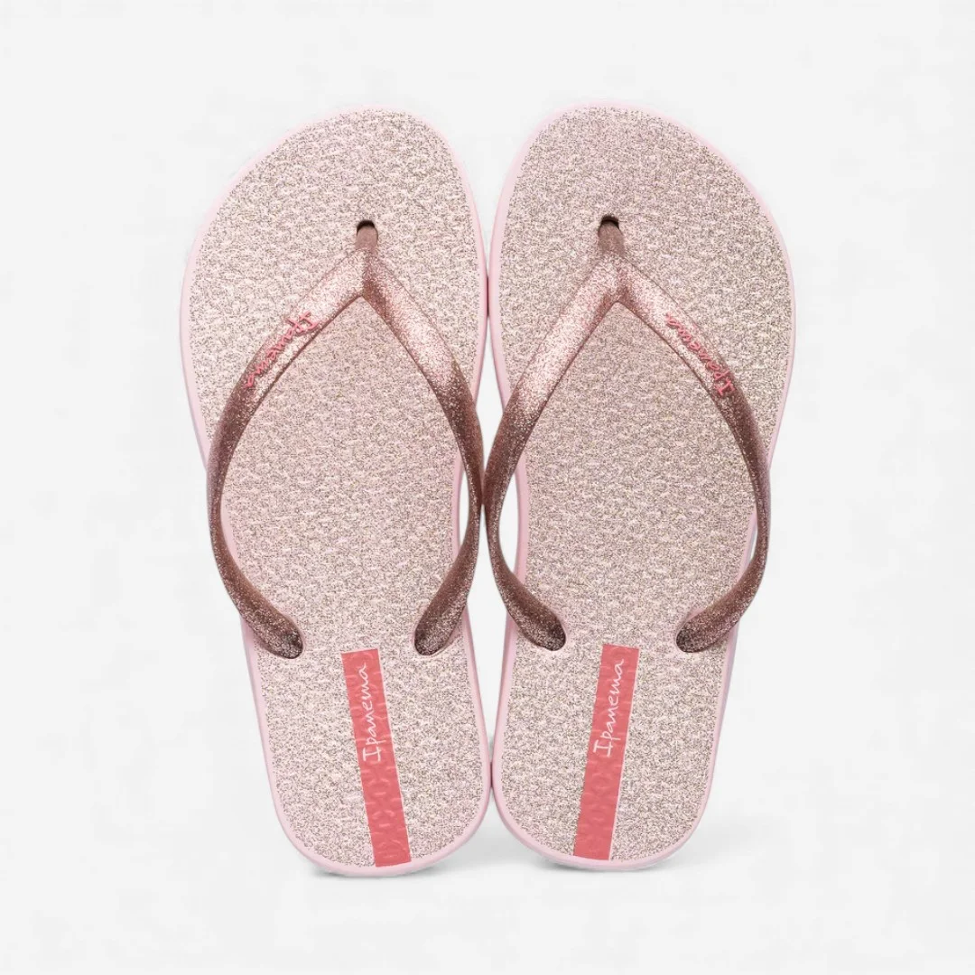 Chinelo Ipanema Glitter Feminino Infantil Rosa Claro Rosa/Glitter 2