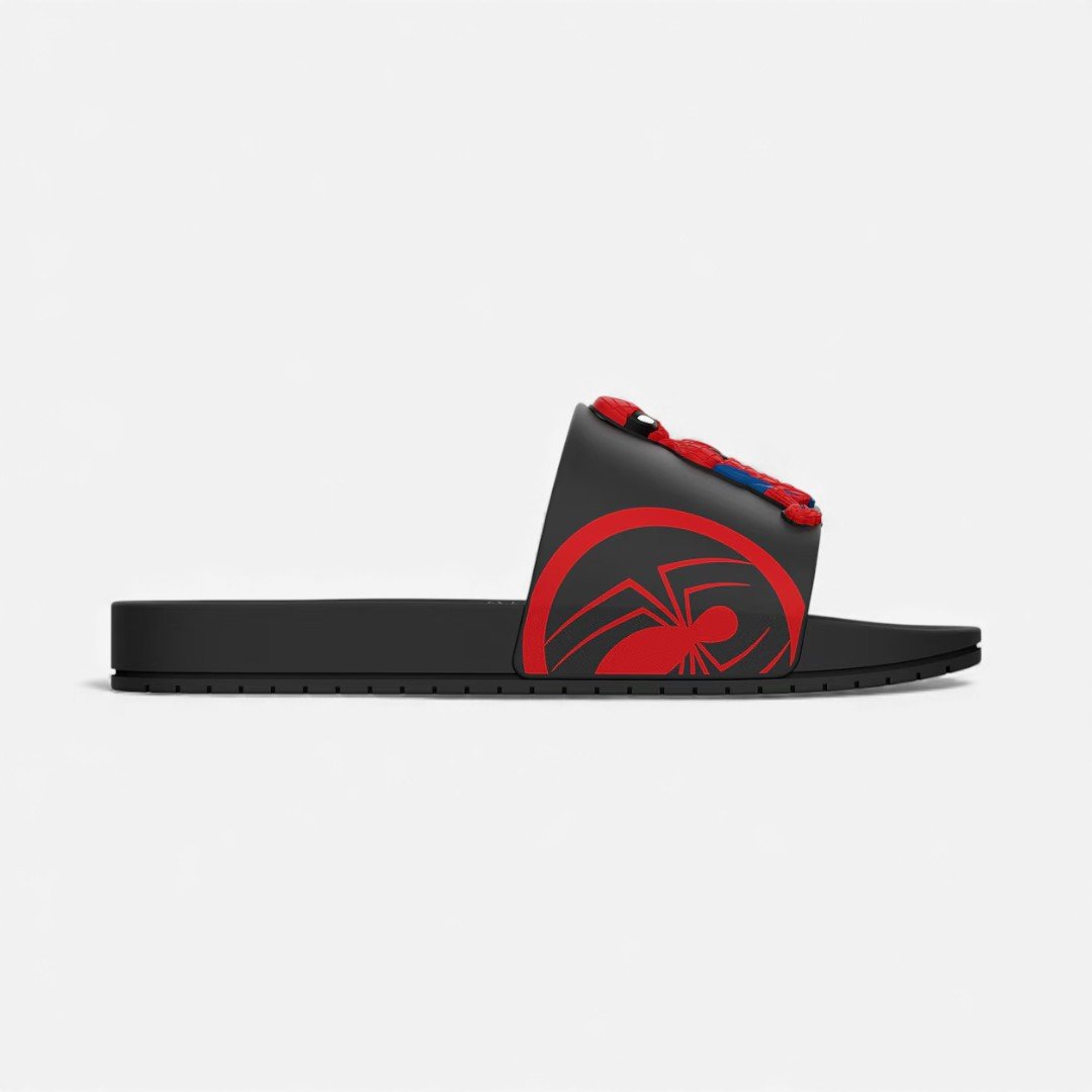 Chinelo Slide Marvel Dash Infantil Homem Aranha Preto Preto/Vermelho 2