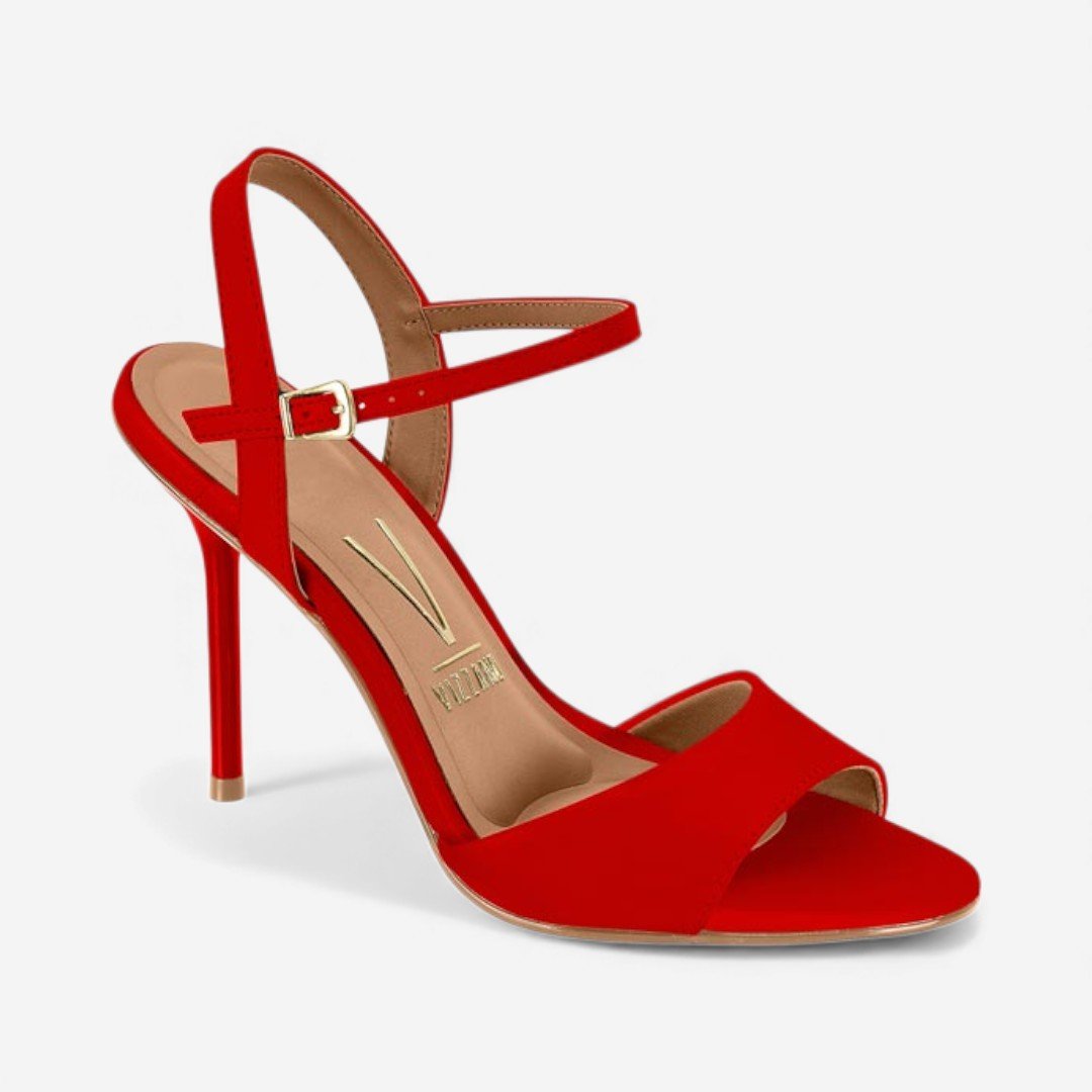 Sandália Vizzano Salto Fino Vermelha