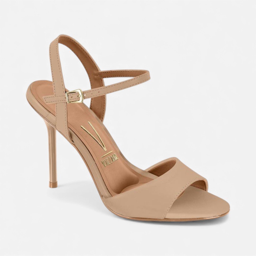 Sandália Vizzano Salto Fino Bege