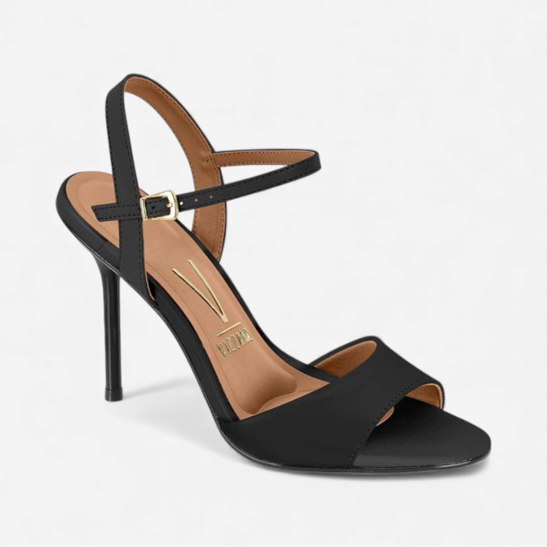 Sandália Vizzano Salto Fino Preta Preto 2