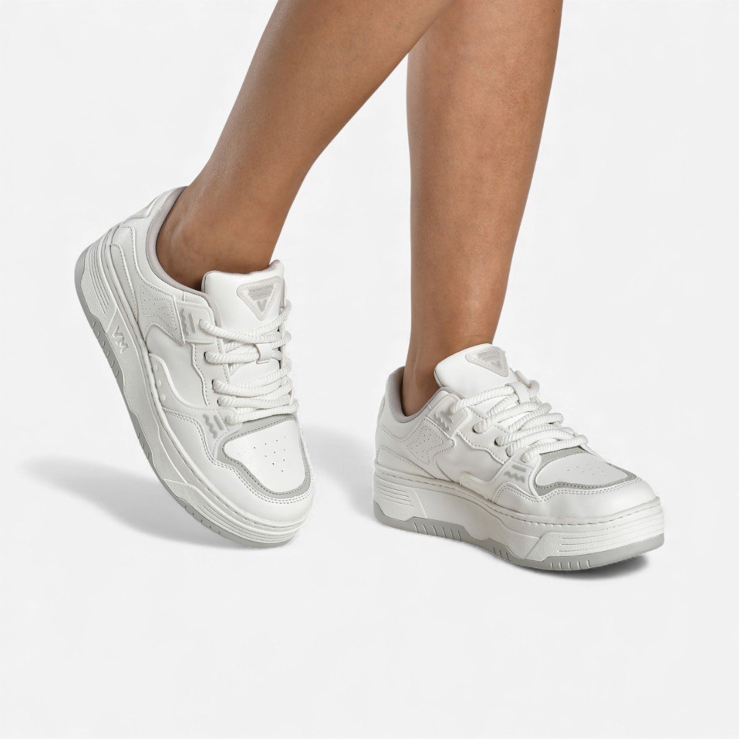 Tênis Via Marte Casual Plataforma Branco Branco 2