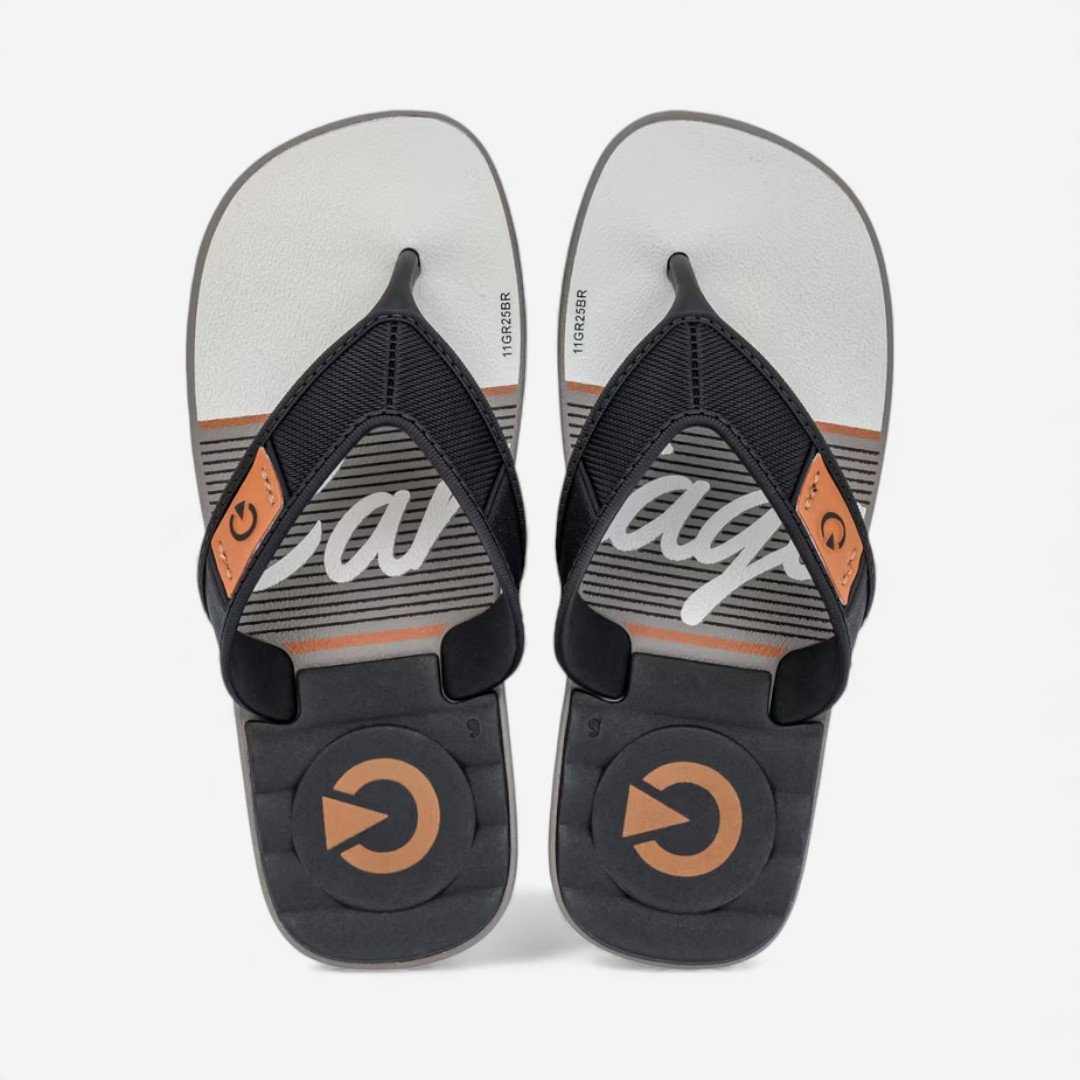 Chinelo De Dedo Infantil Dakar Cartago Cinza Cinza/Preto 2