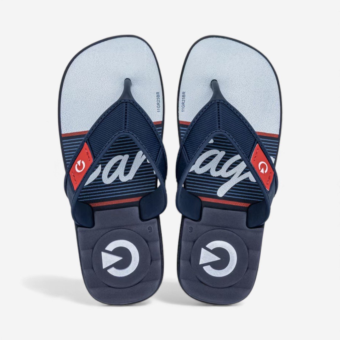 Chinelo De Dedo Infantil Dakar Cartago Azul Azul/Branco 2