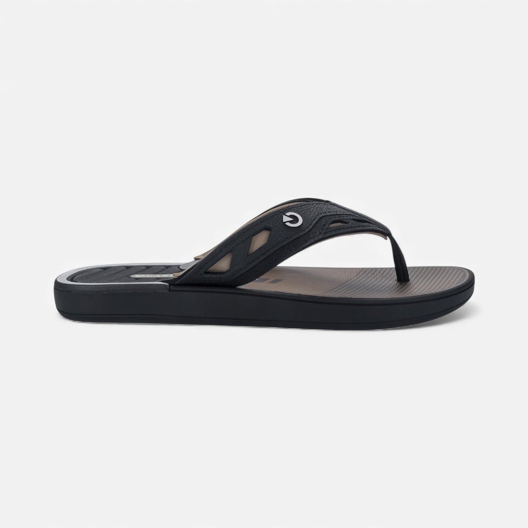 Chinelo Cartago Dallas Masculino Preto Preto/Bege 2