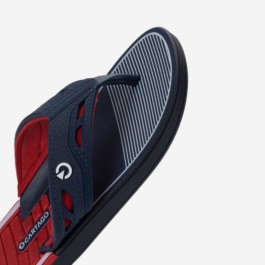 Chinelo De Dedo Infantil Dallas Cartago Azul Azul/Vermelho 3