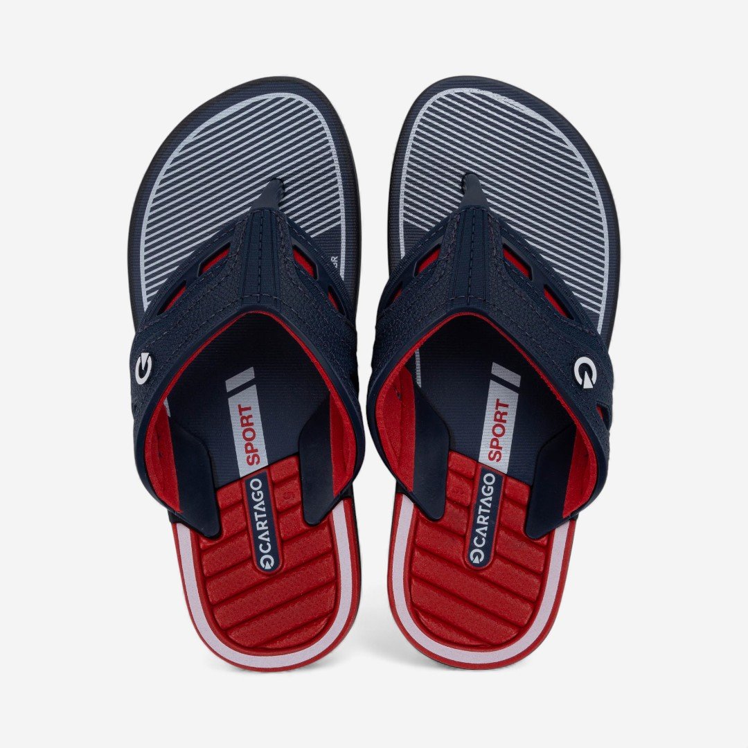 Chinelo De Dedo Infantil Dallas Cartago Azul Azul/Vermelho 4