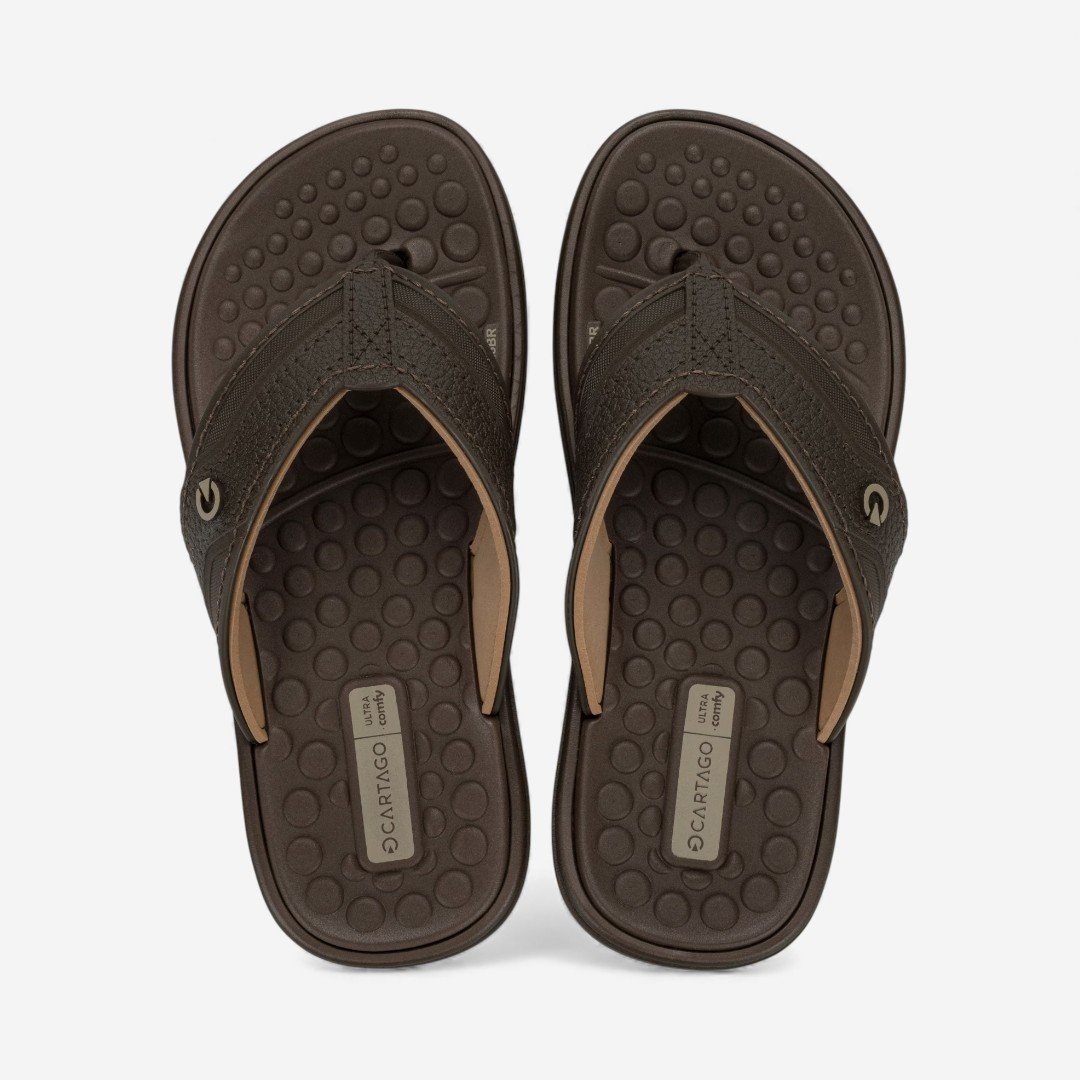 Chinelo de Dedo Infantil Veneto III Cartago Marrom Marrom 3