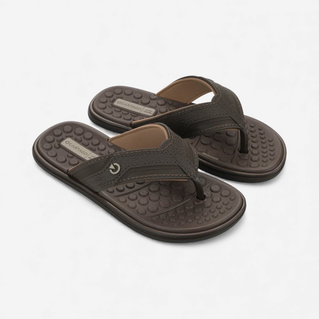 Chinelo de Dedo Infantil Veneto III Cartago Marrom