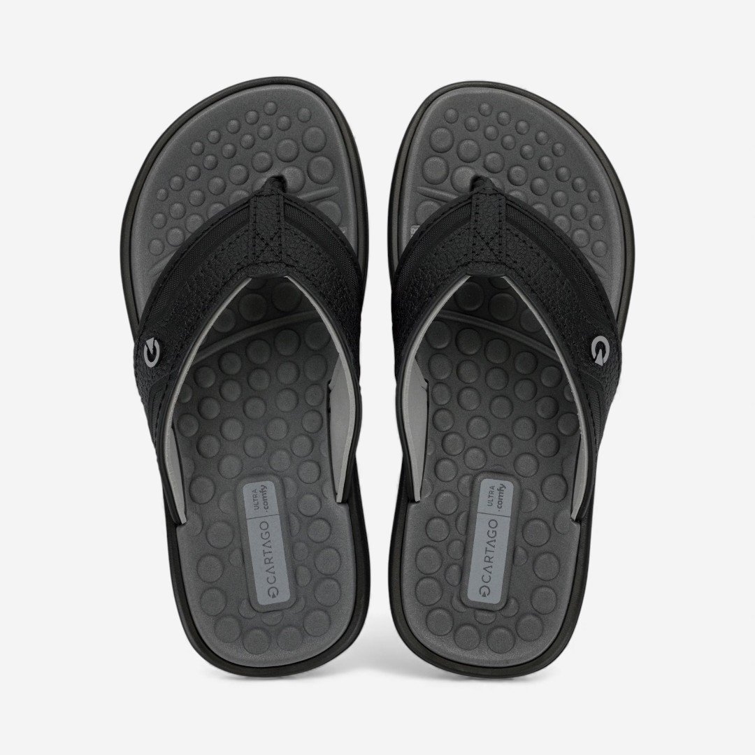 Chinelo de Dedo Infantil Veneto III Cartago Preto Preto/Cinza 3