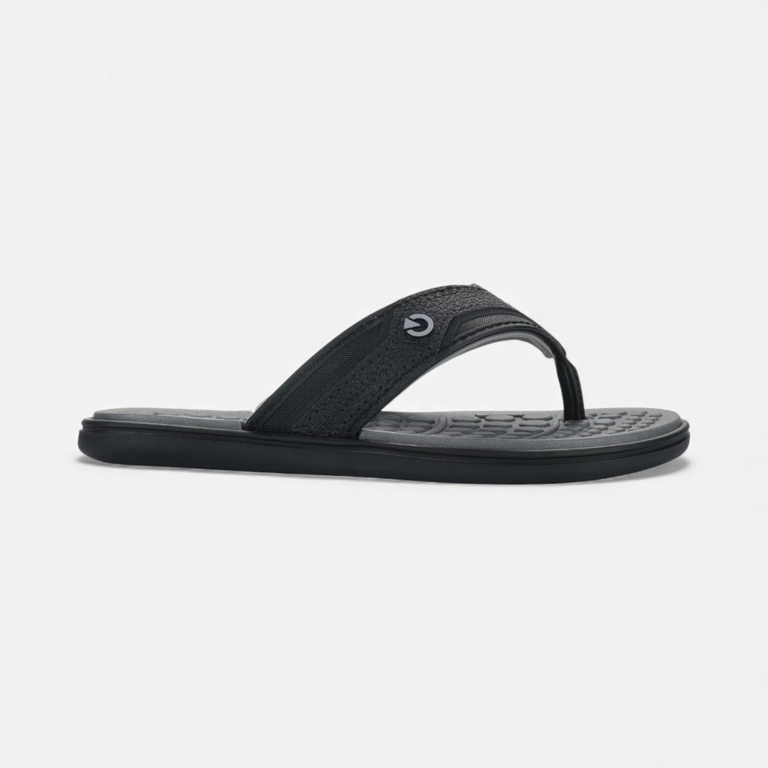 Chinelo de Dedo Infantil Veneto III Cartago Preto Preto/Cinza 2