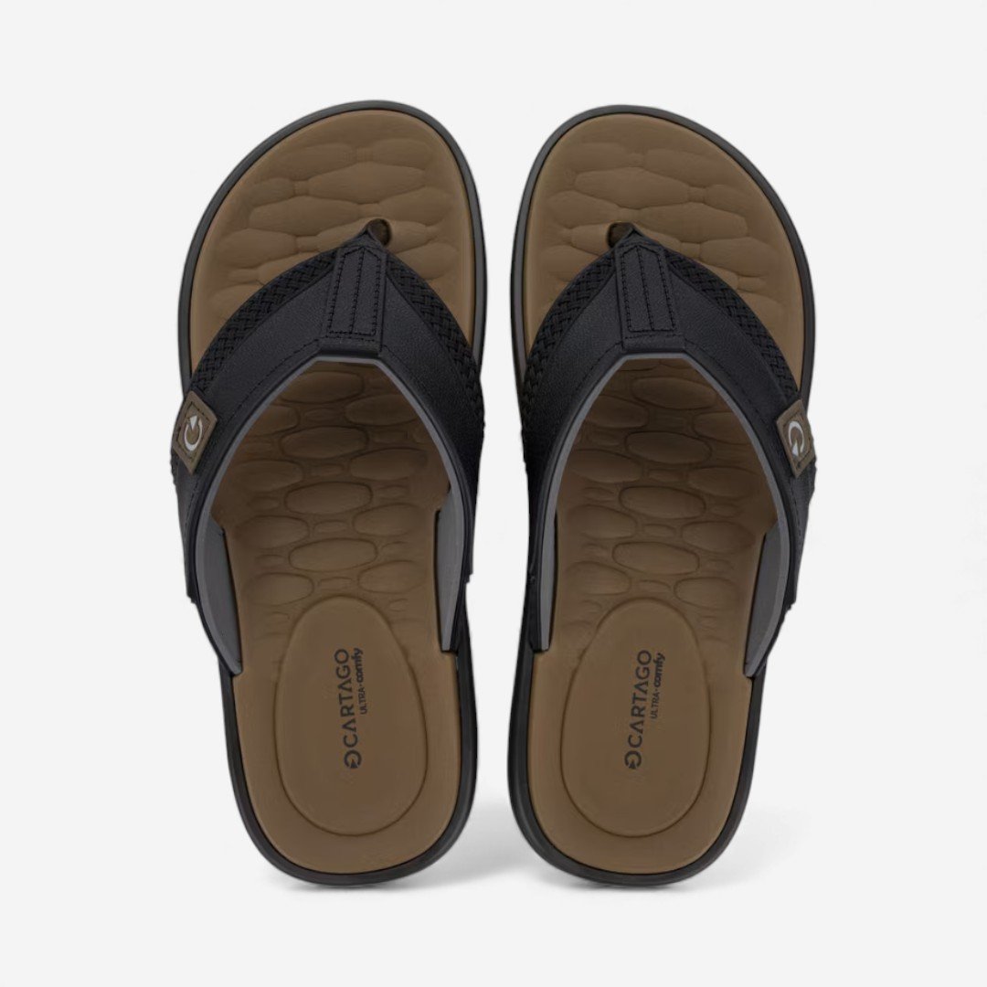Chinelo Cartago Malta VII Masculino Preto Preto/Marrom 3