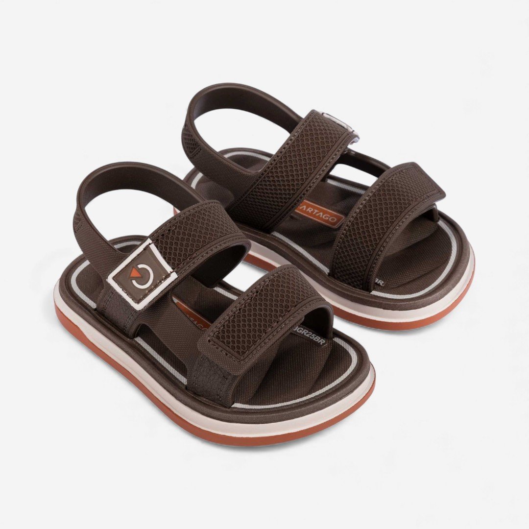 Sandália de Bebê Malaga Sport II Cartago Marrom