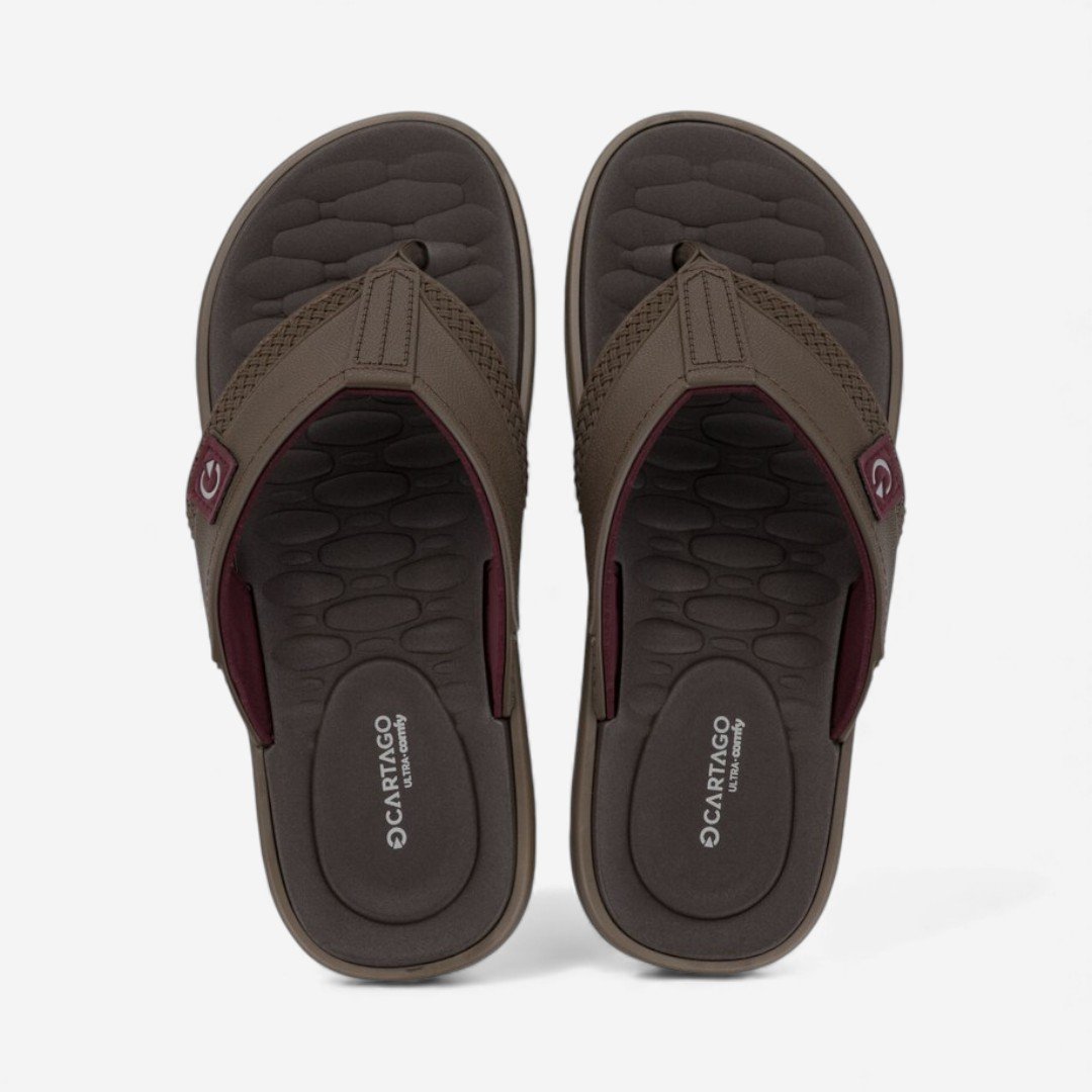 Chinelo Cartago Malta VII Masculino Marrom Marrom 3