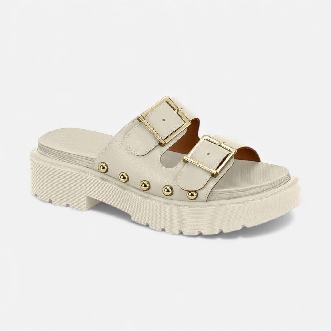 Tamanco Vizzano Flatform Com Fivelas Off White Off White 2