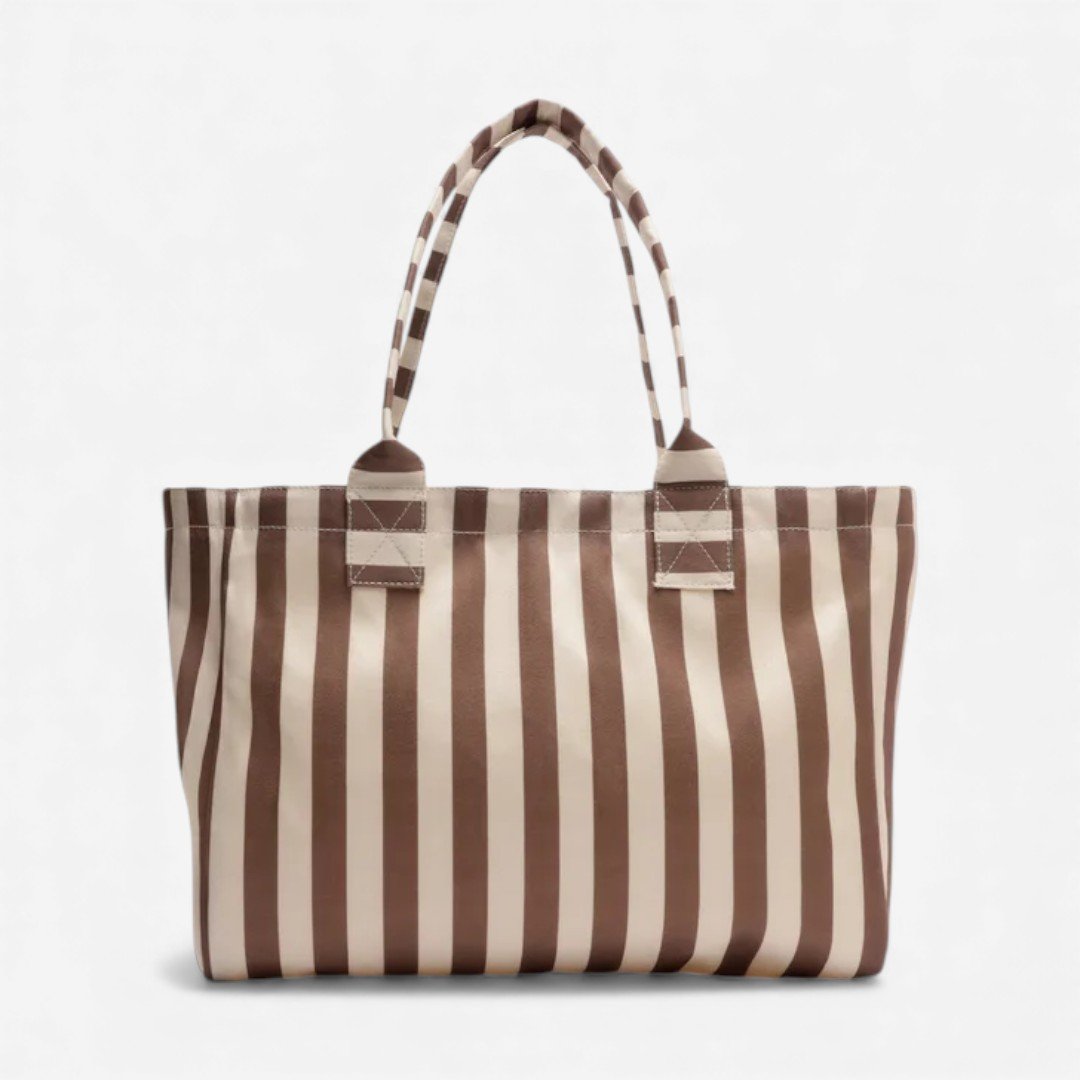 Bolsa Shopping Listrada Grande Brizza Bacio Di Latte Marrom Marrom 4
