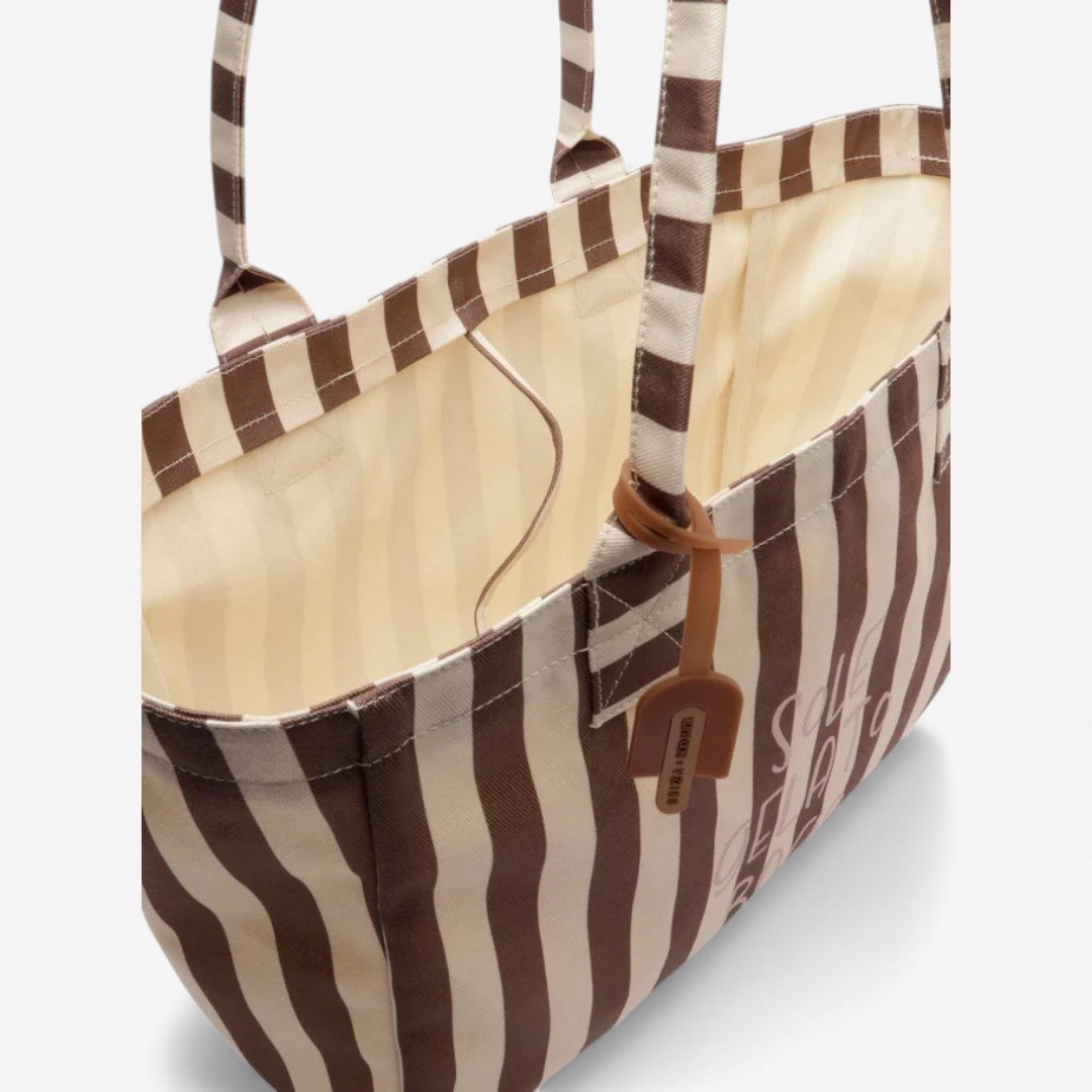 Bolsa Shopping Listrada Grande Brizza Bacio Di Latte Marrom Marrom 5