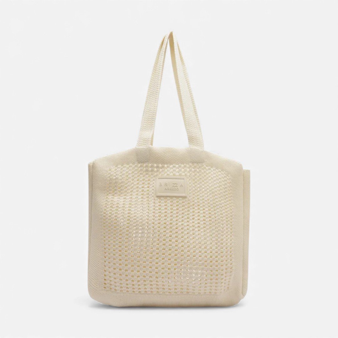 Bolsa Brizza Shopping Crochê Mônaco Grande Off White