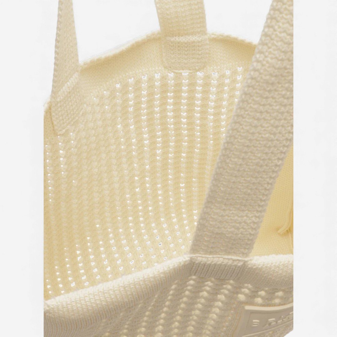 Bolsa Brizza Shopping Crochê Mônaco Grande Off White Bege 4