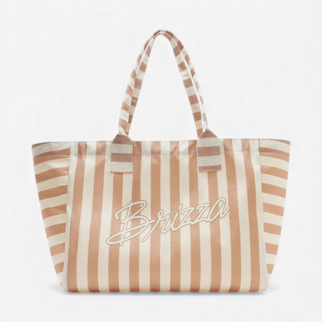 Bolsa Brizza Shopping Lona Grande Listrada Marrom