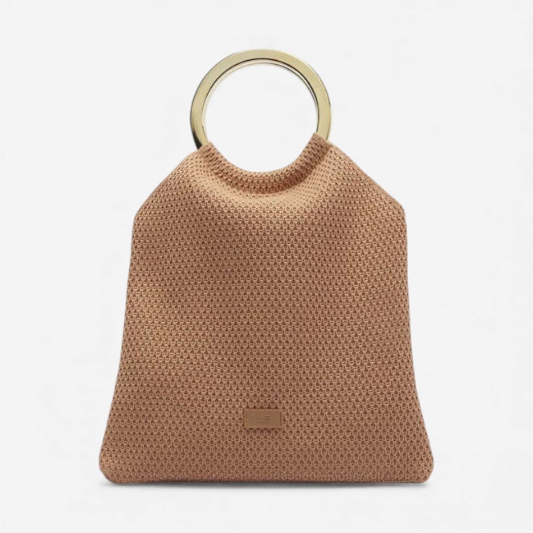 Clutch Brizza Crochê Alças Argolas Marrom