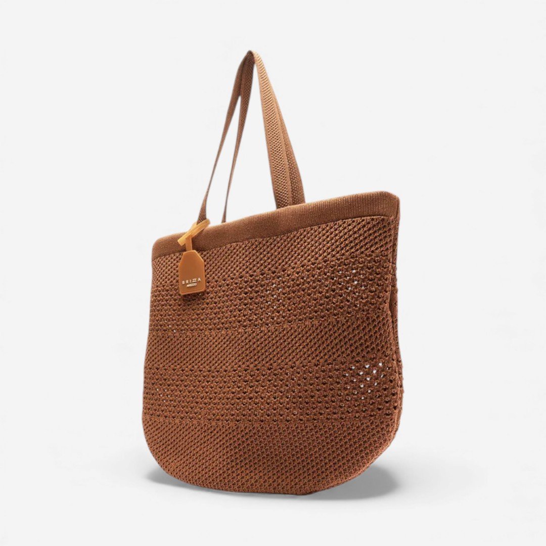 Bolsa Brizza Shopping Crochê Grande Camille Marrom Marrom 2