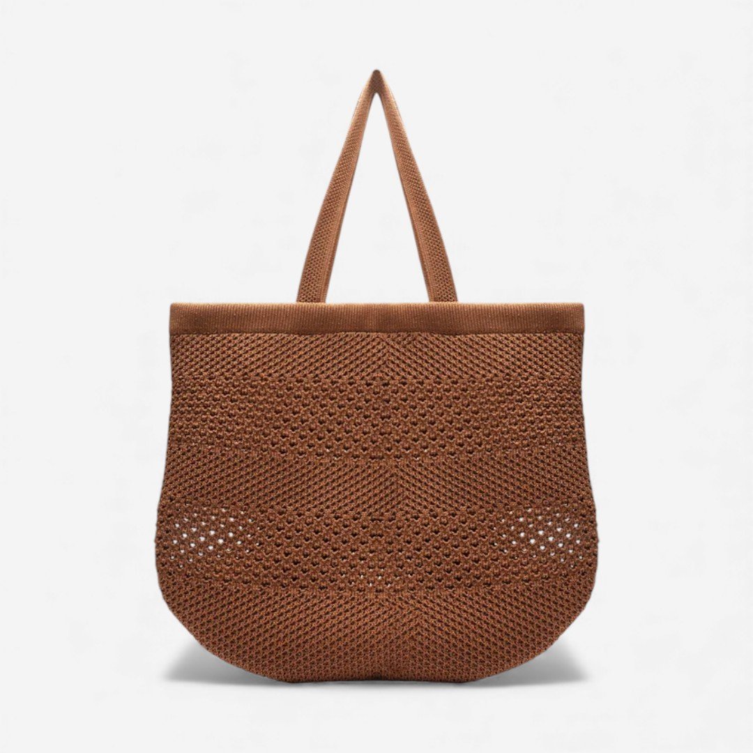 Bolsa Brizza Shopping Crochê Grande Camille Marrom Marrom 3