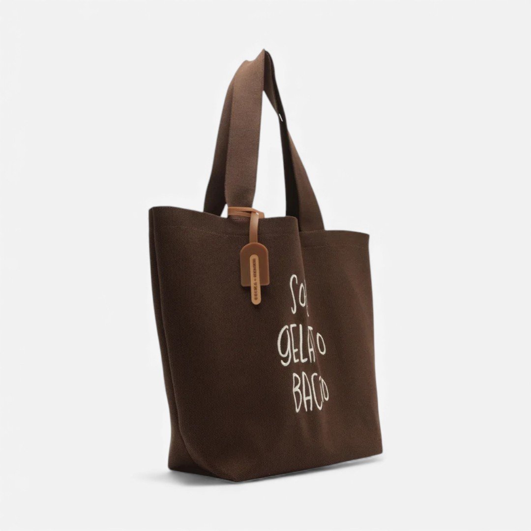 Bolsa Shopping Crochê Grande Brizza Bacio Di Latte Marrom Marrom 2