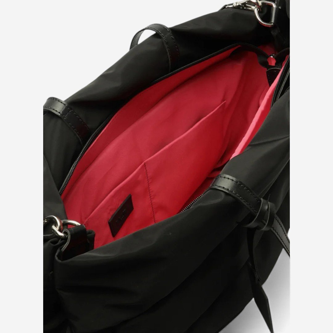 Bolsa Brizza Shopping Nylon Gigi Grande Preta Preto
