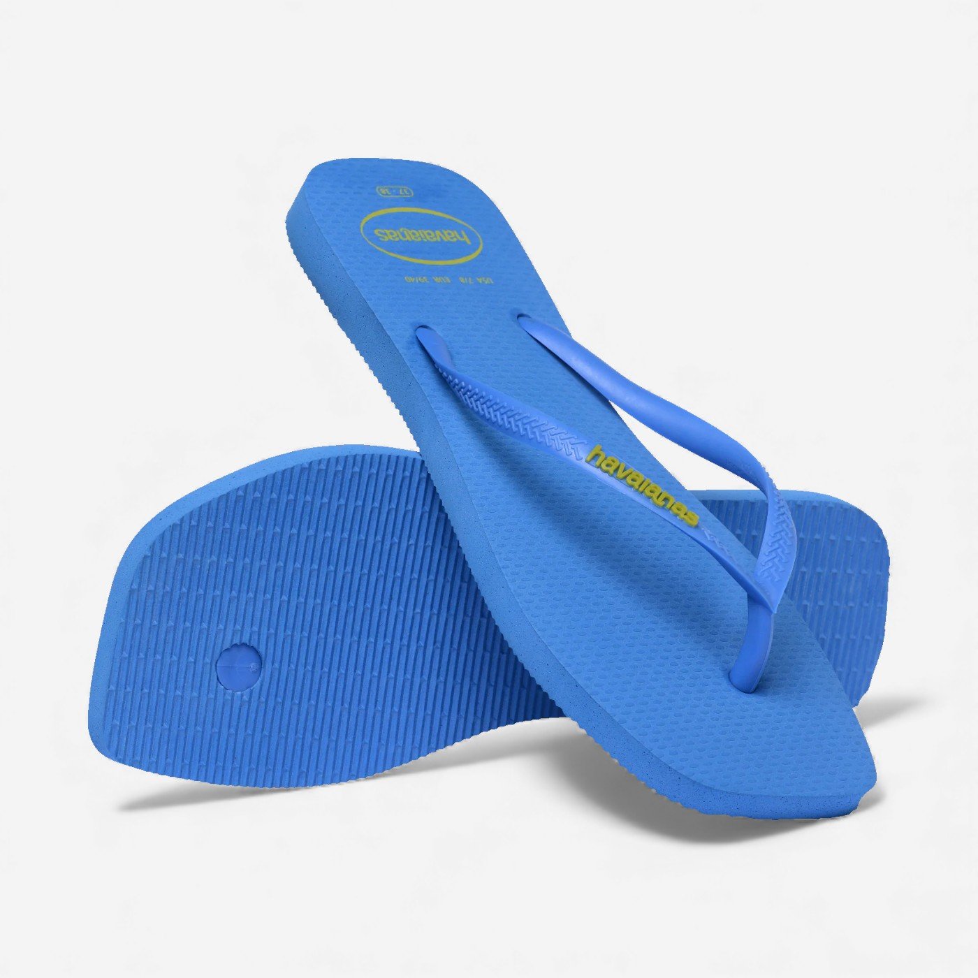 Chinelo Havaianas Slim Square Logo Pop Up Azul 4