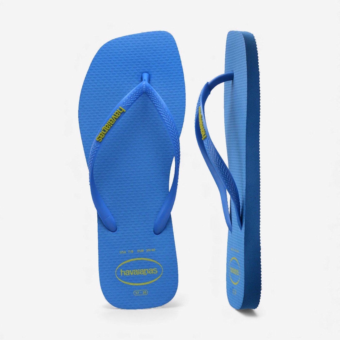 Chinelo Havaianas Slim Square Logo Pop Up Azul 5
