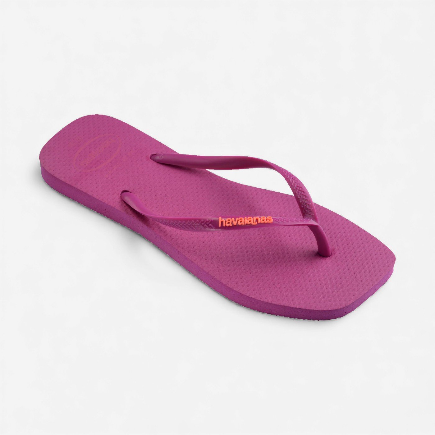 Chinelo Havaianas Slim Square Logo Pop Up Rosa 3