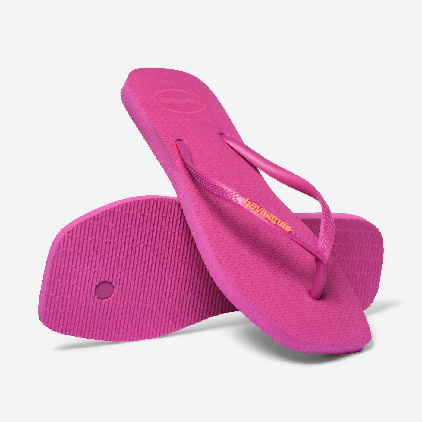 Chinelo Havaianas Slim Square Logo Pop Up Rosa 4
