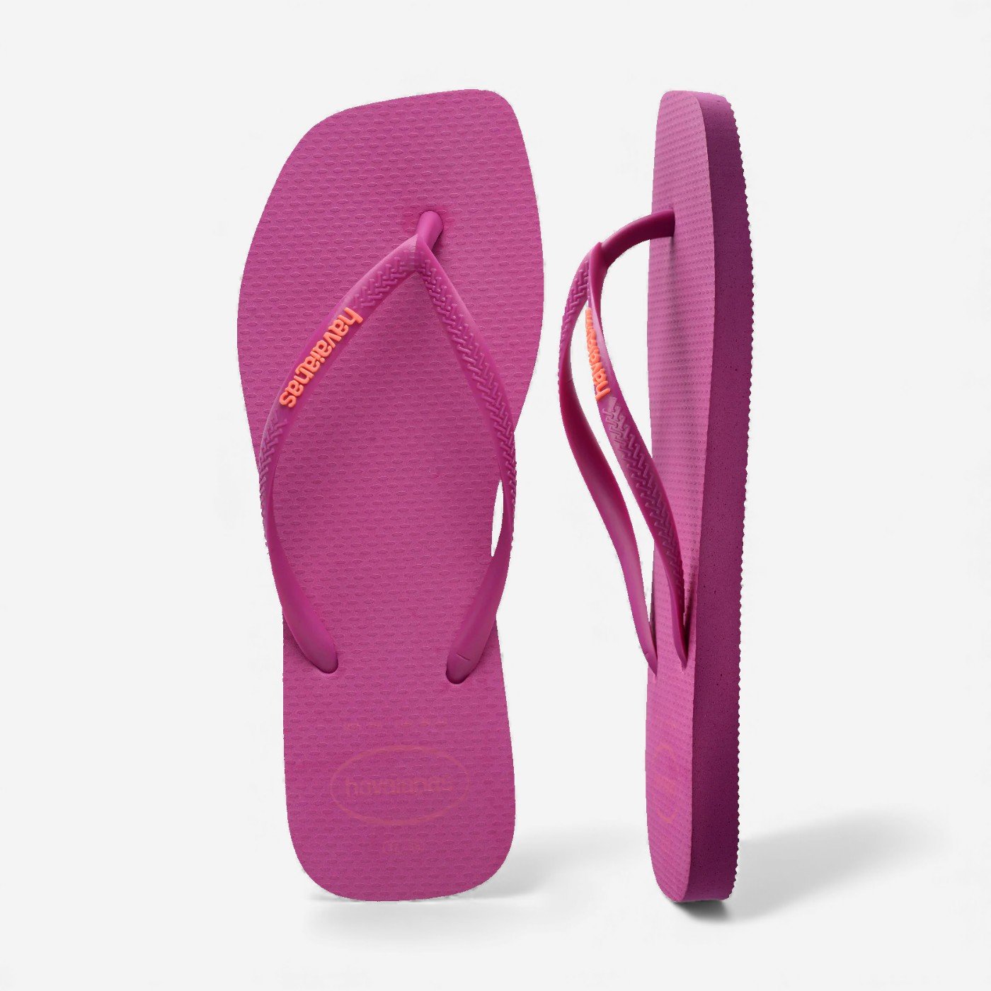 Chinelo Havaianas Slim Square Logo Pop Up Rosa 5