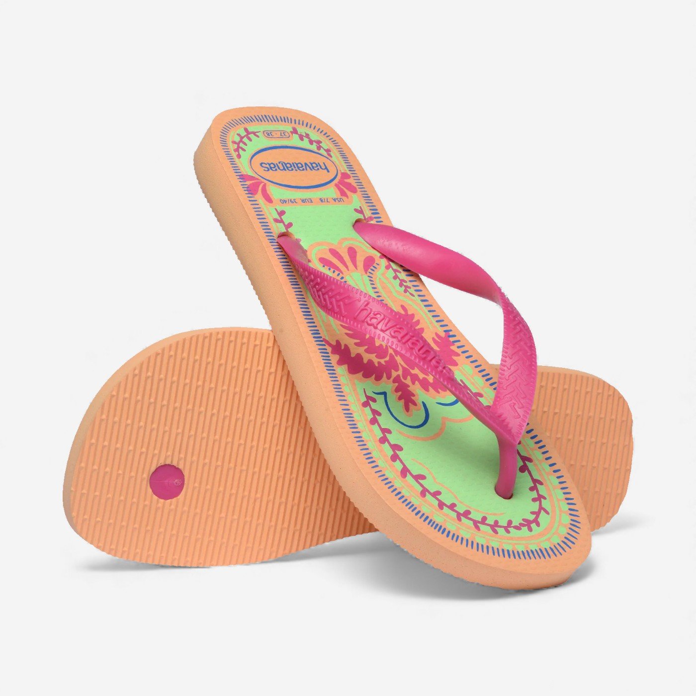 Chinelo Havaianas Top Summer Vibes Rosa/Bege 4