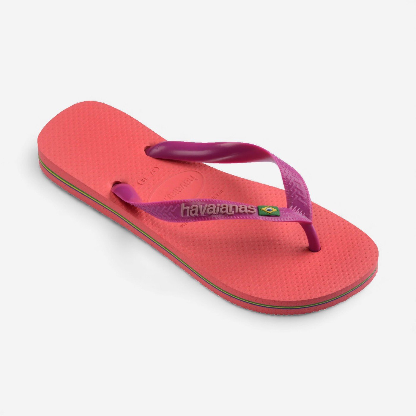 Chinelo Havaianas Brasil Logo Coral Coral/Rosa 3