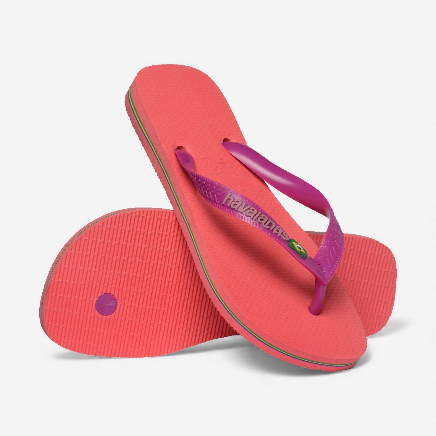 Chinelo Havaianas Brasil Logo Coral Coral/Rosa 4