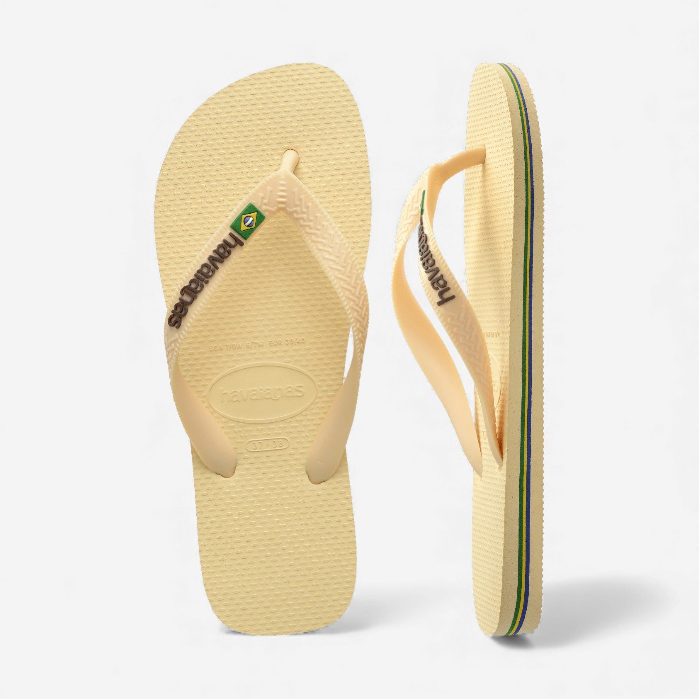 Chinelo Havaianas Brasil Logo Manteiga Amarelo 5