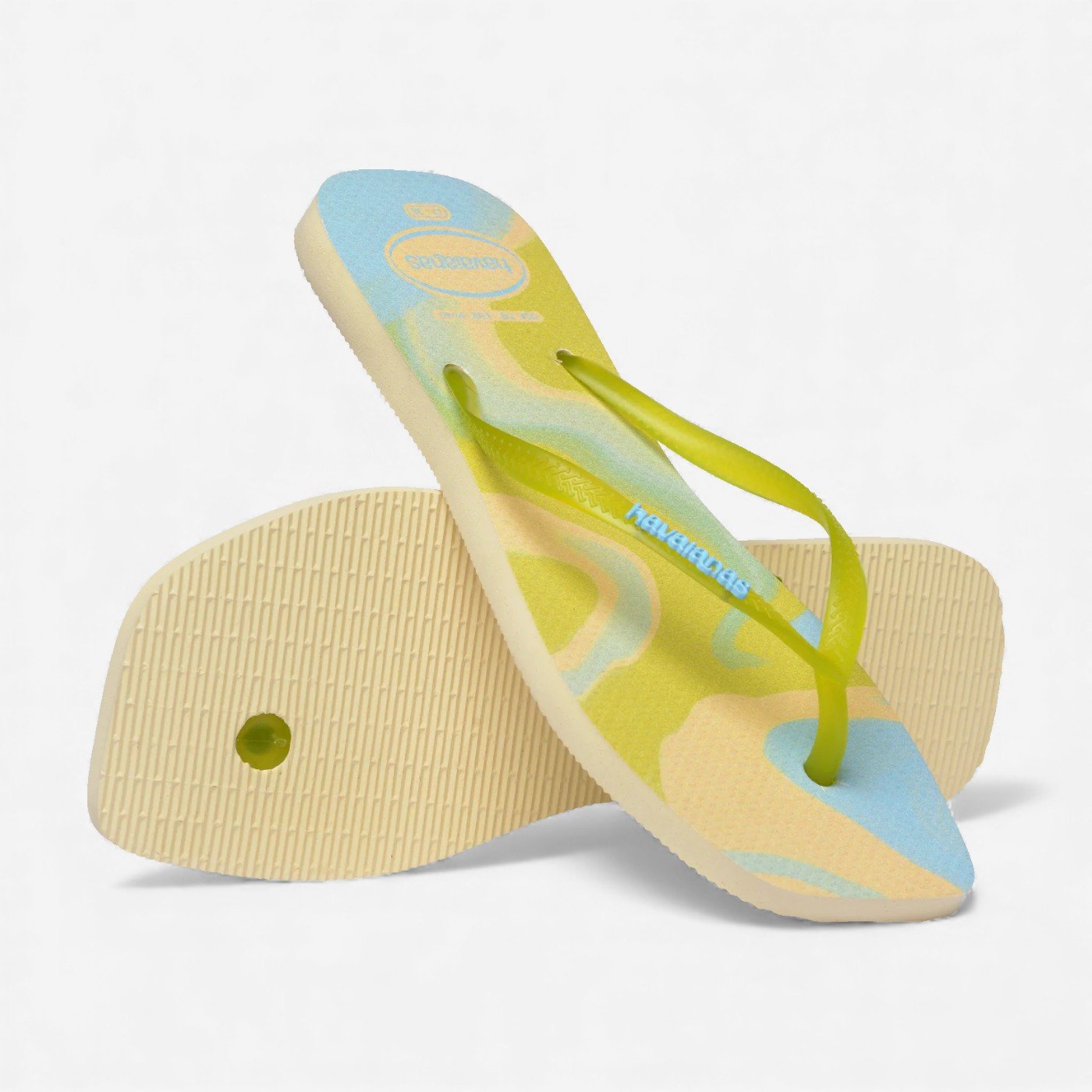 Chinelo Havaianas Slim Square Jelly Verde/Azul 3