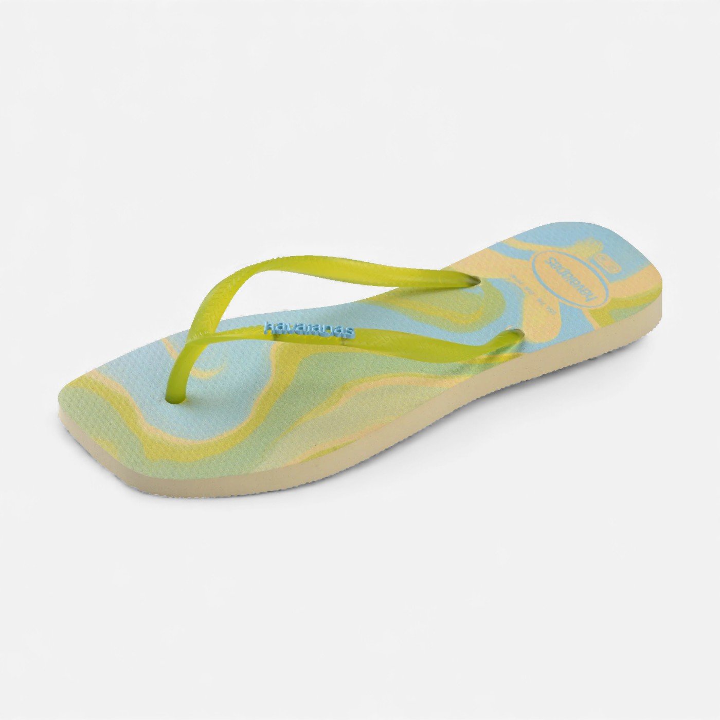 Chinelo Havaianas Slim Square Jelly Verde/Azul 5